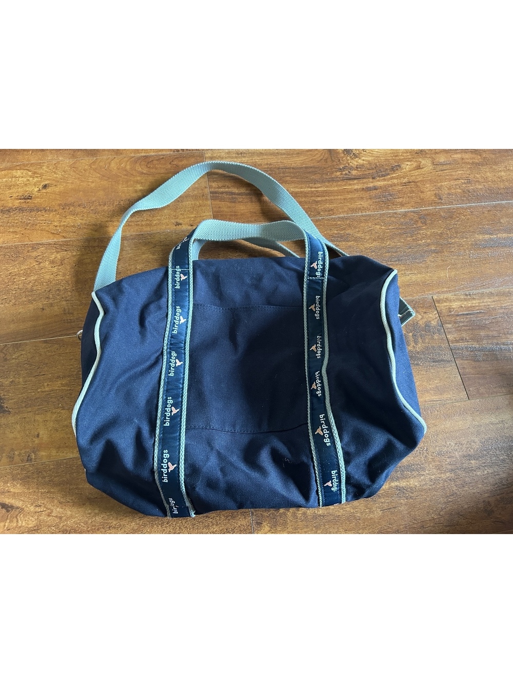 Birddogs Navy Canvas Duffle Bag with Logo Trim